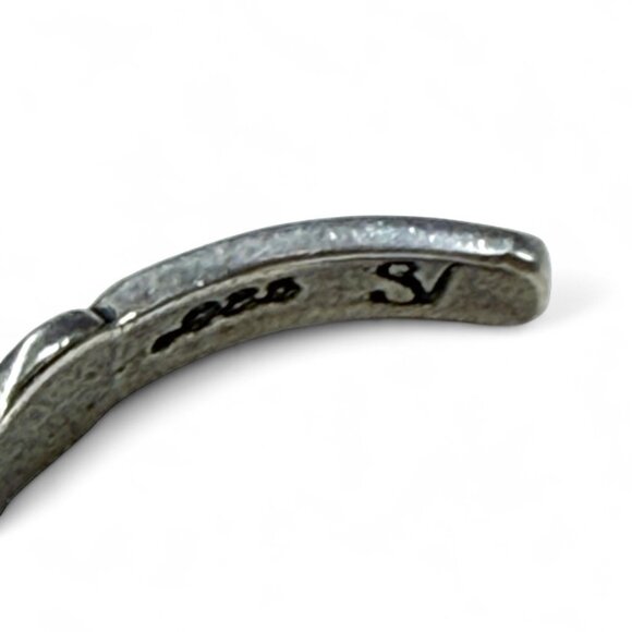 Sterling Silver .925 SV Claddagh Ring with Green Heart Stone – Size 5 Adjustable - Picture 4 of 5